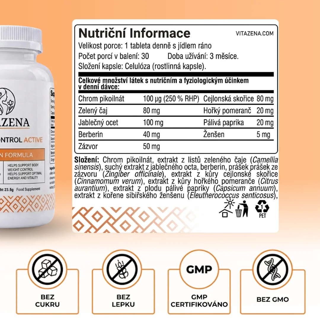 Appetite Control Active - Pro kontrolu chuti k jídlu a redukci hmotnosti