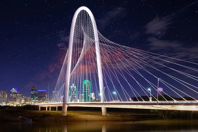 The Margaret Hunt Bridge in Dallas, TX 