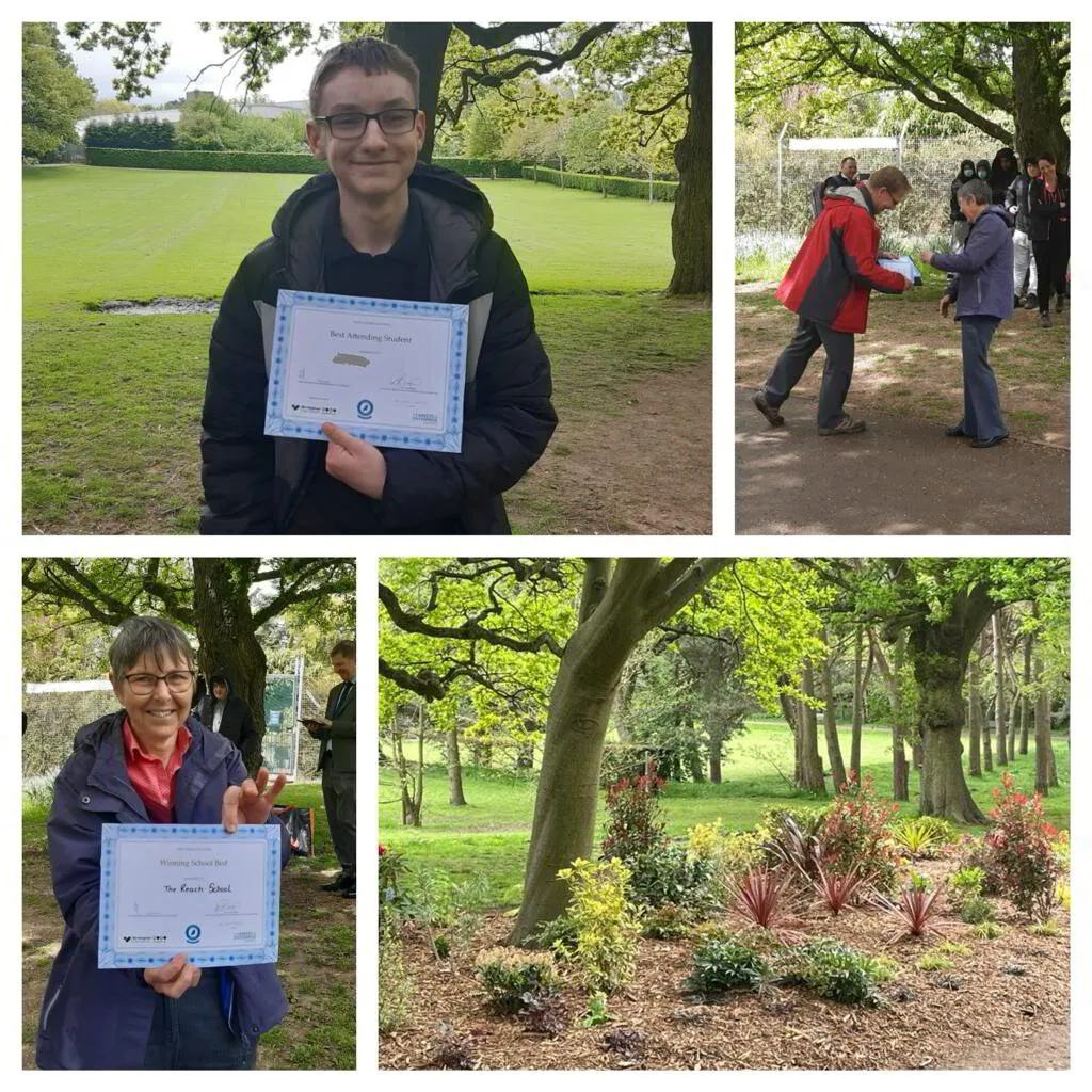 people holding certificates in a park