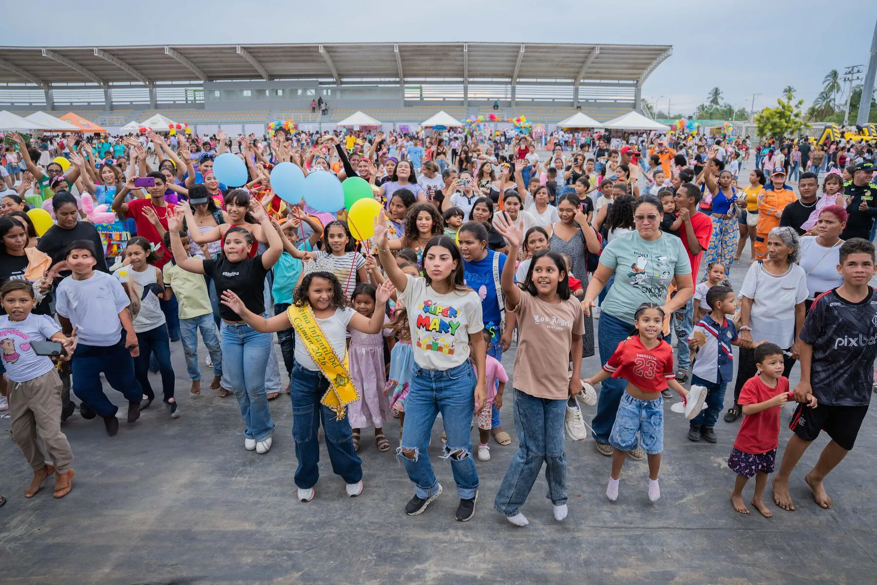 Multitudinario cierre del mes de la niñez