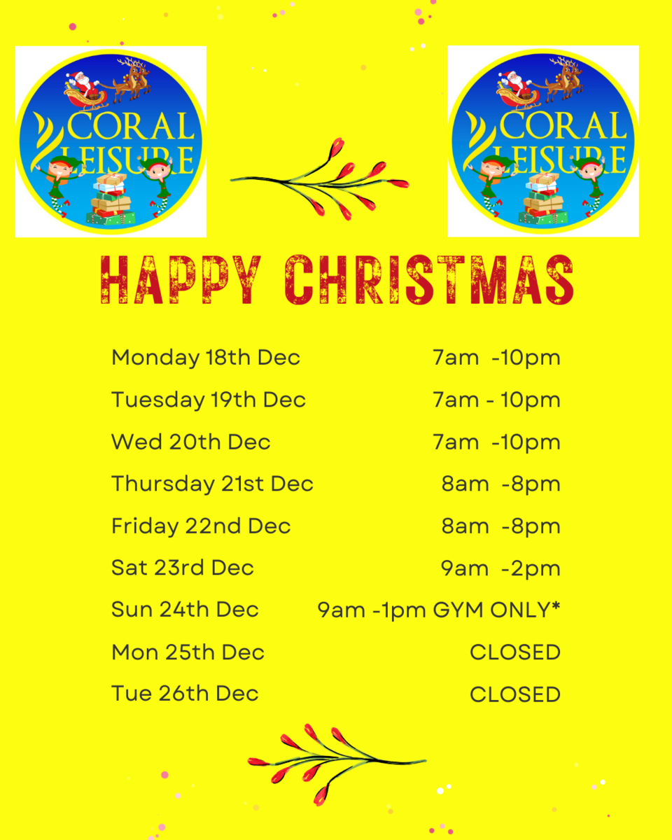 CHRISTMAS OPENING HOURS KILLARNEY SPORTS & LEISURE CENTRE