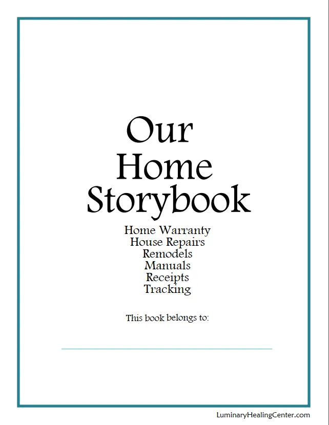 Our Home Storybook Ebook Organization Printables 