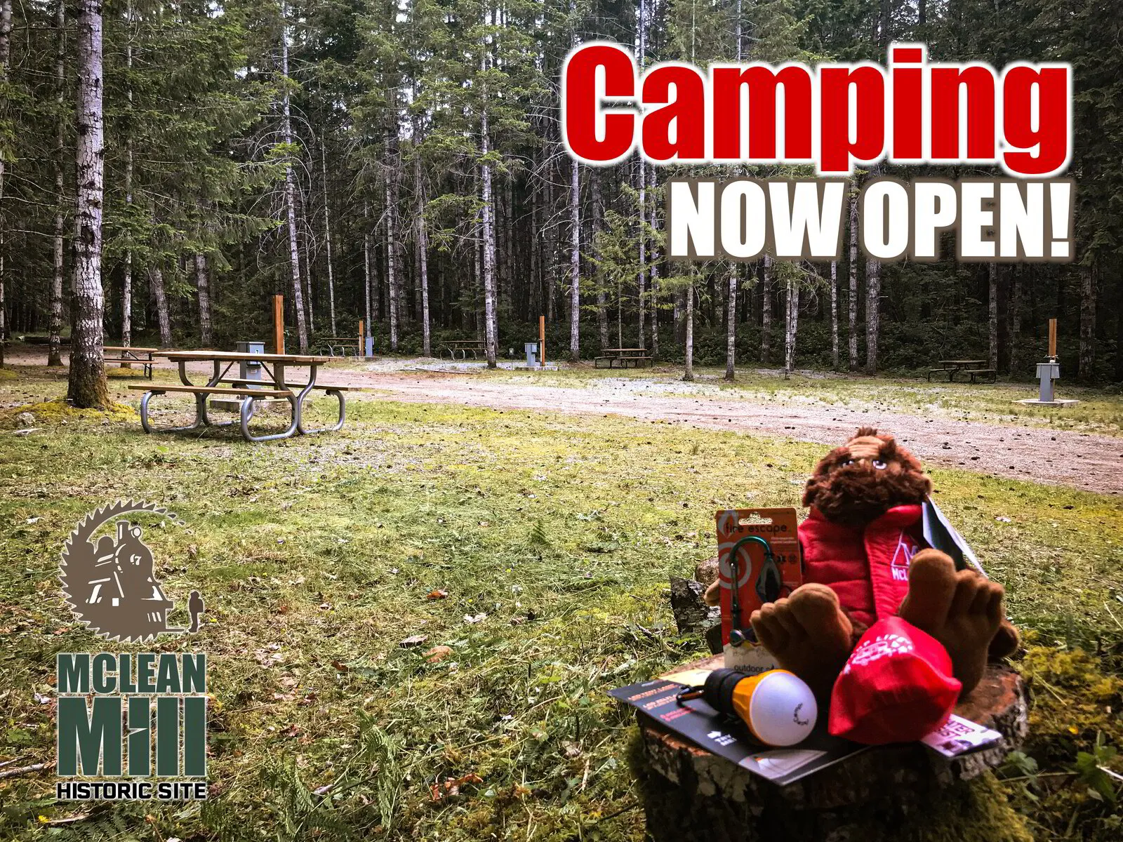 Camping is back at McLean Mill National Historic Site!