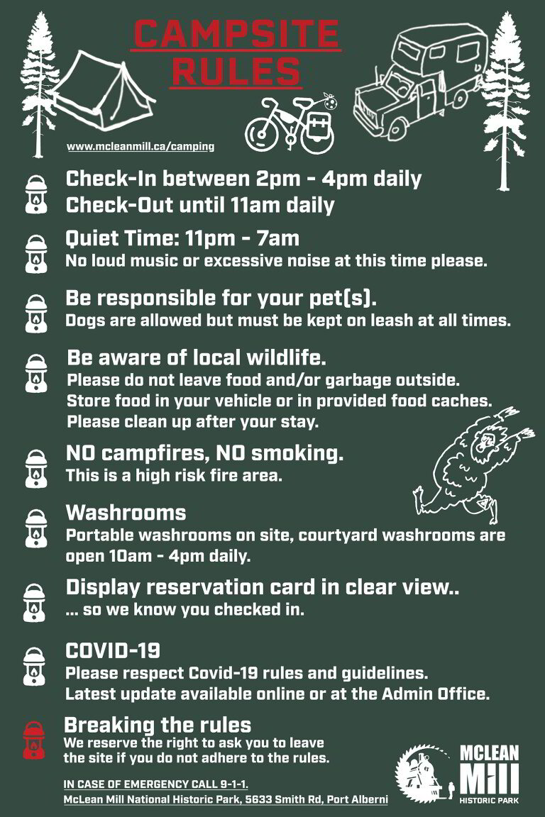 Camping in Port Alberni McLean Mill Campground