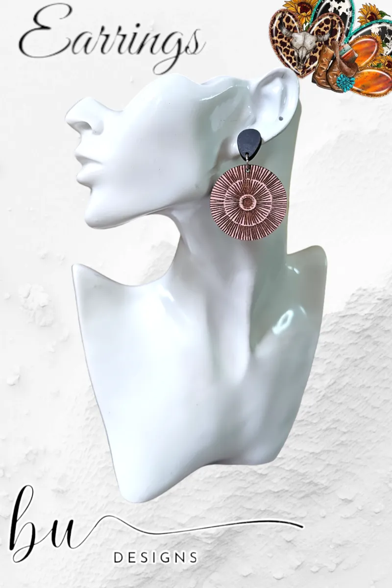 Mandala Designer Earrings - Pink