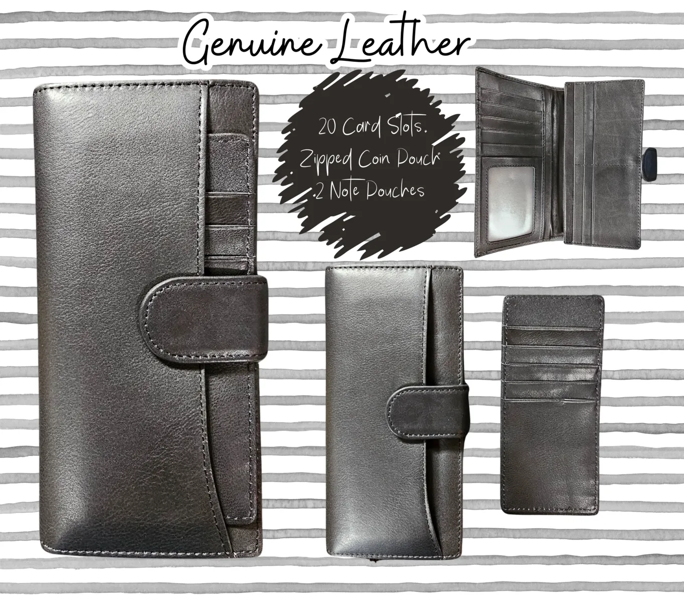 Genuine Leather Ladies Wallet - Engraved