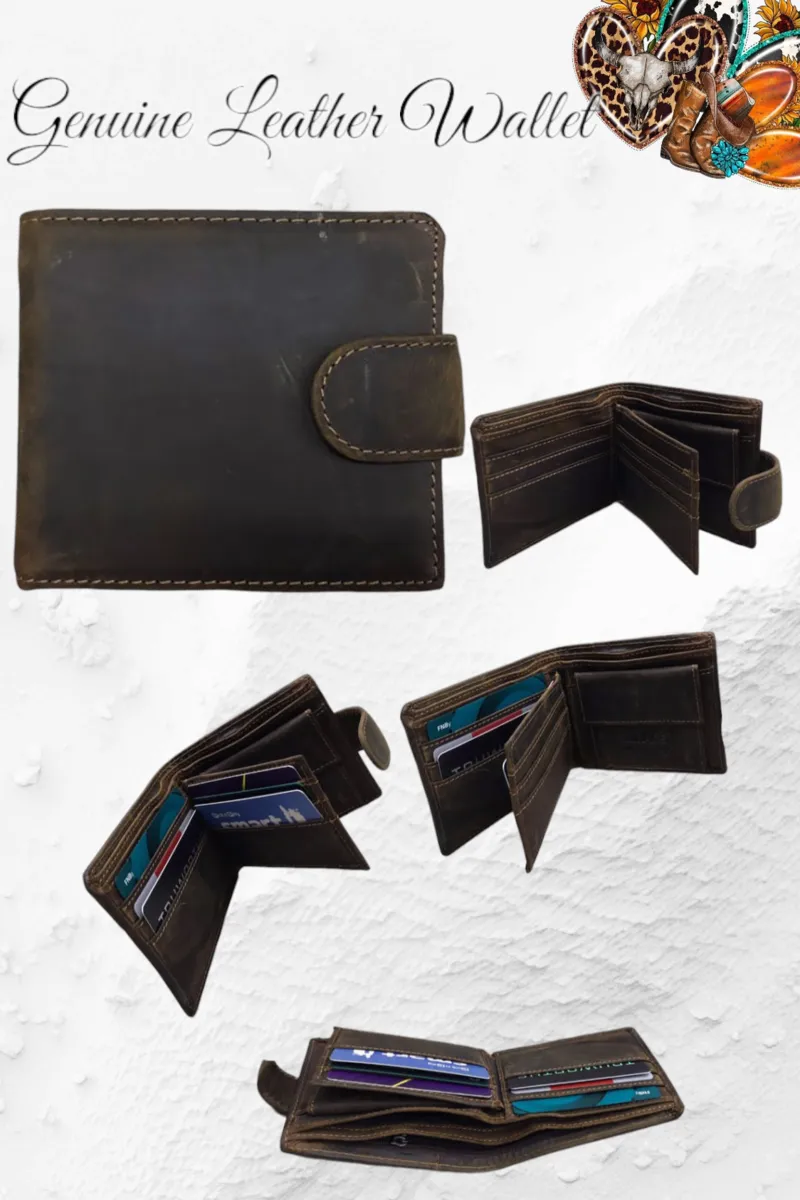 Genuine Leather Wallet - Clip