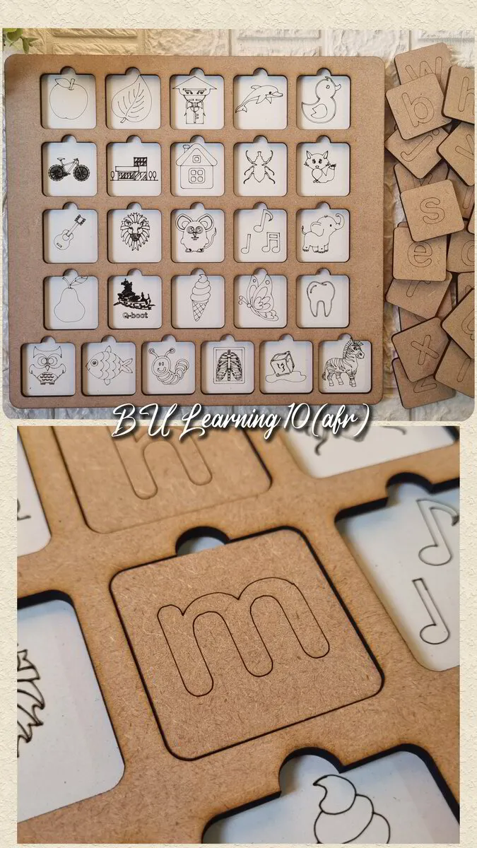 Montessori Alphabet Flash Card Board