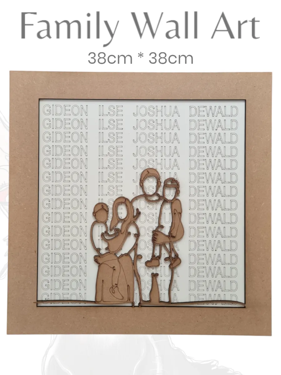 Family Line Drawing Wall Decor