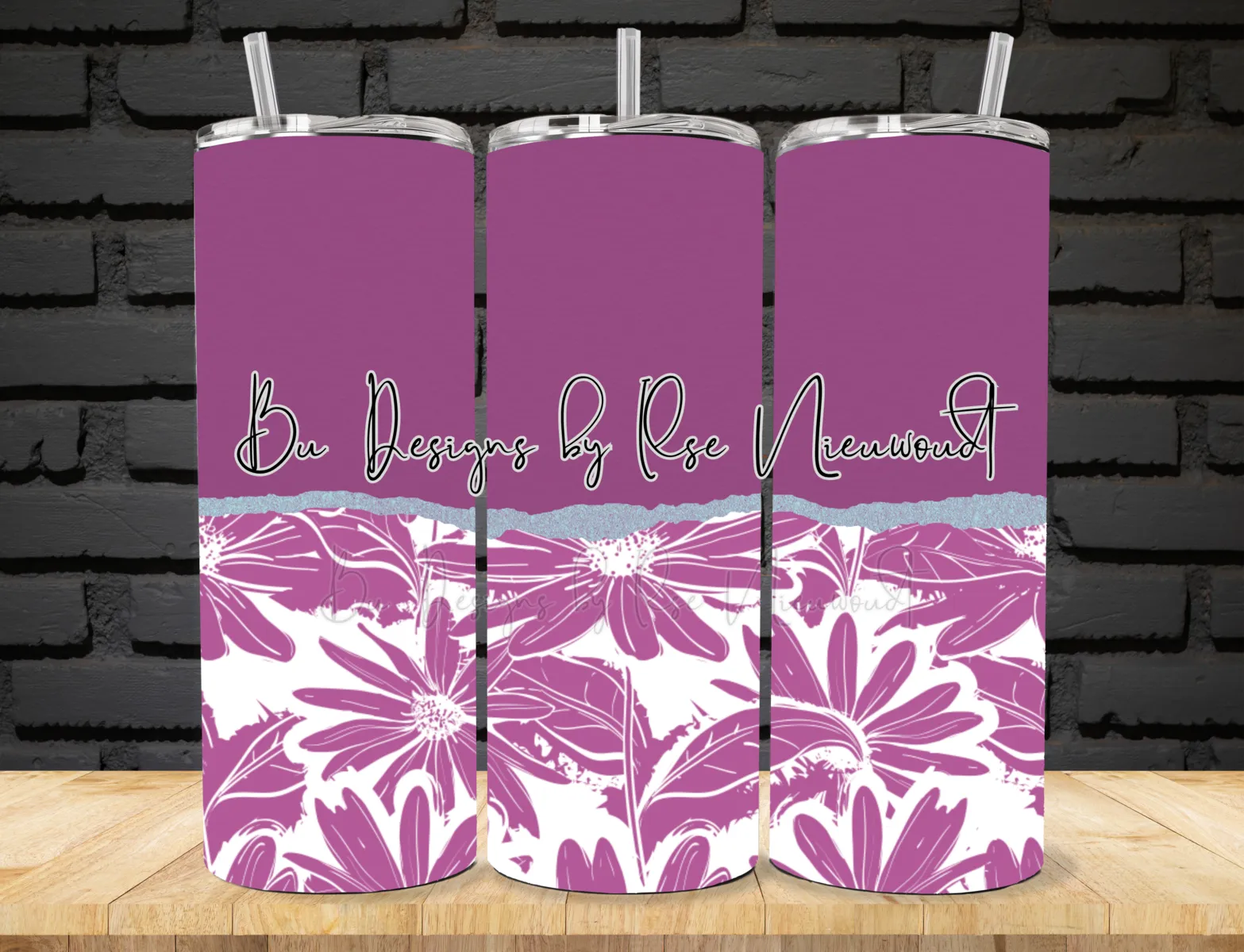 20oz Floral Design PNG