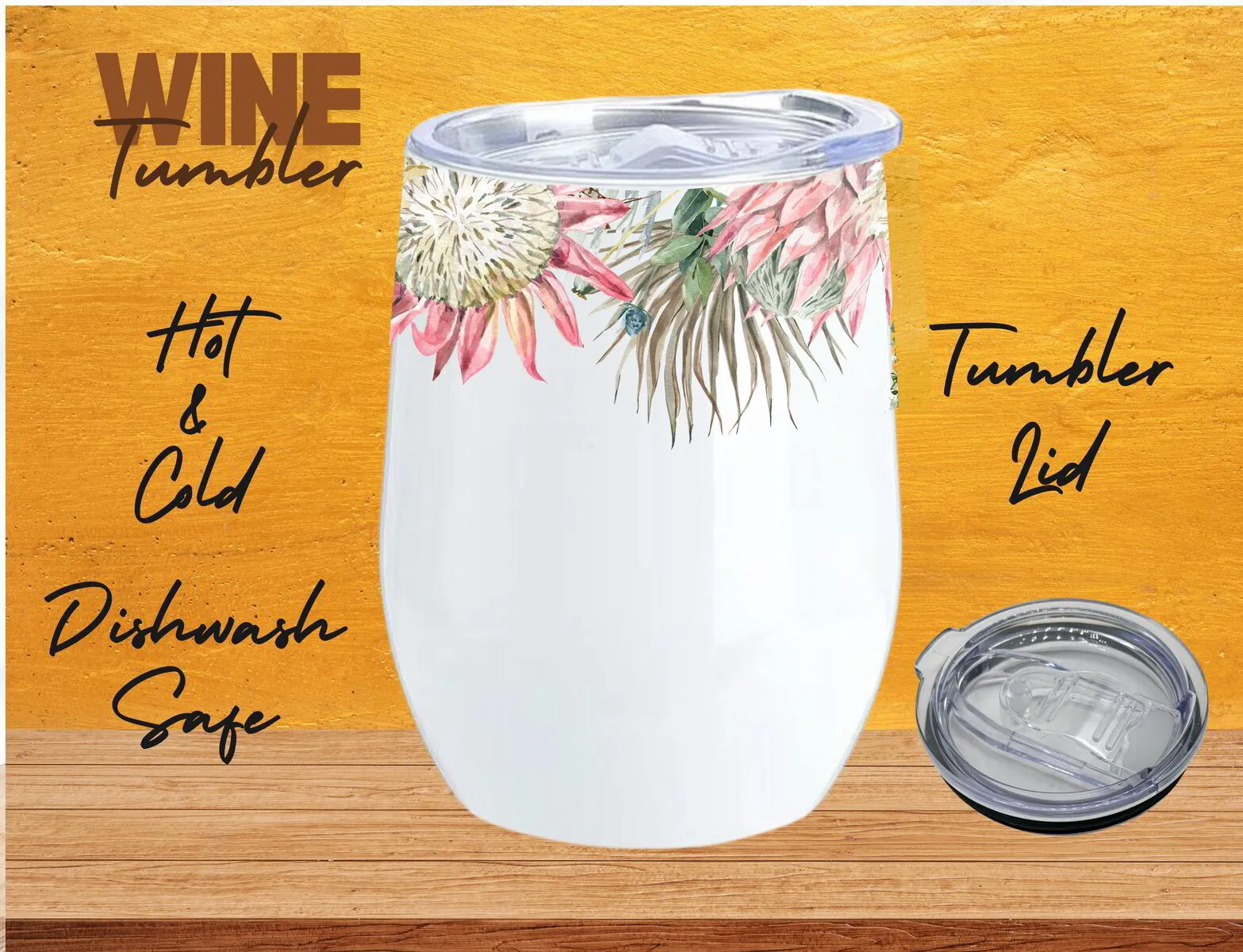 Wine Tumbler - Wrap Around Designs