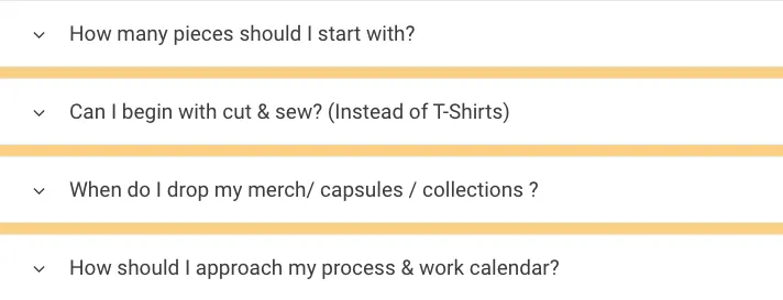 Questions about line planning for your clothing line
