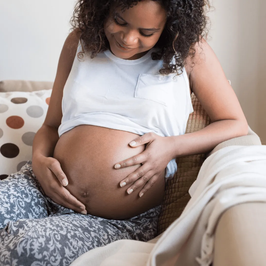 Pregnant black woman