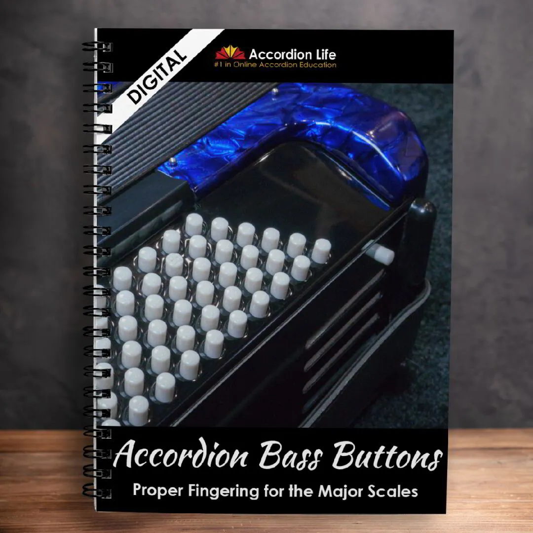 Accordion Bass Buttons | Proper Fingering for the Major Scales | Piano Accordion Lesson eBook