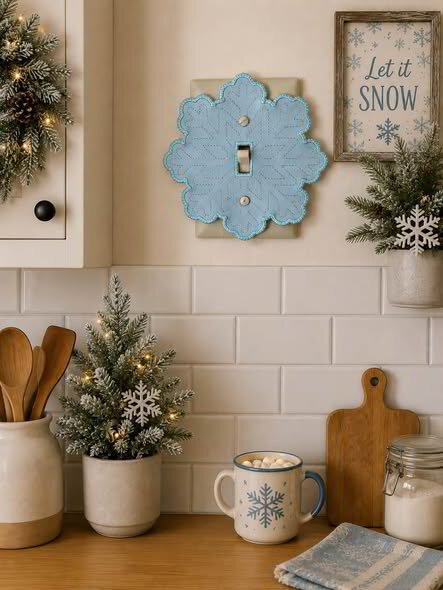 ITH SNOWFLAKE SWITCH PLATE COVER 5X5