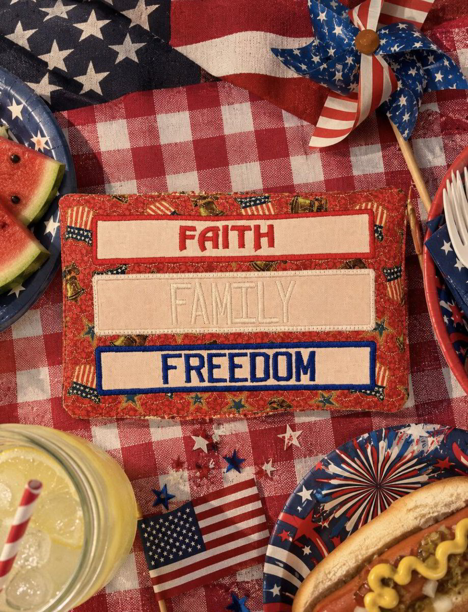 ITH FAITH FAMILY FREEDOM MUG MAT 9X6