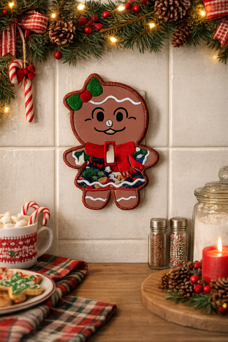 ITH GINGERBREAD GIRL LIGHT SWITCH COVER 5X7