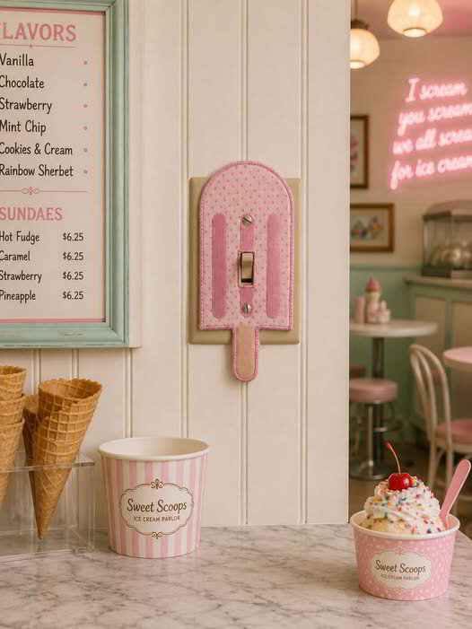 ITH ICE CREAM SWITCH PLATE COVER 3X6