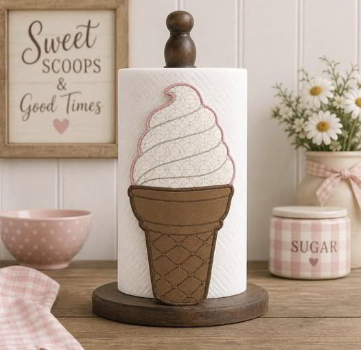 ITH ICE CREAM PAPER TOWEL HOLDER 9X6