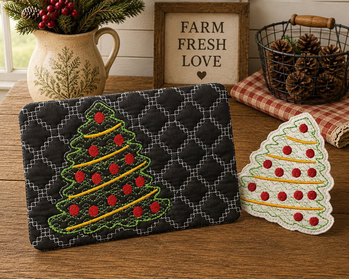 ITH CHRISTMAS TREE MOTIF SET (DECEMBER)