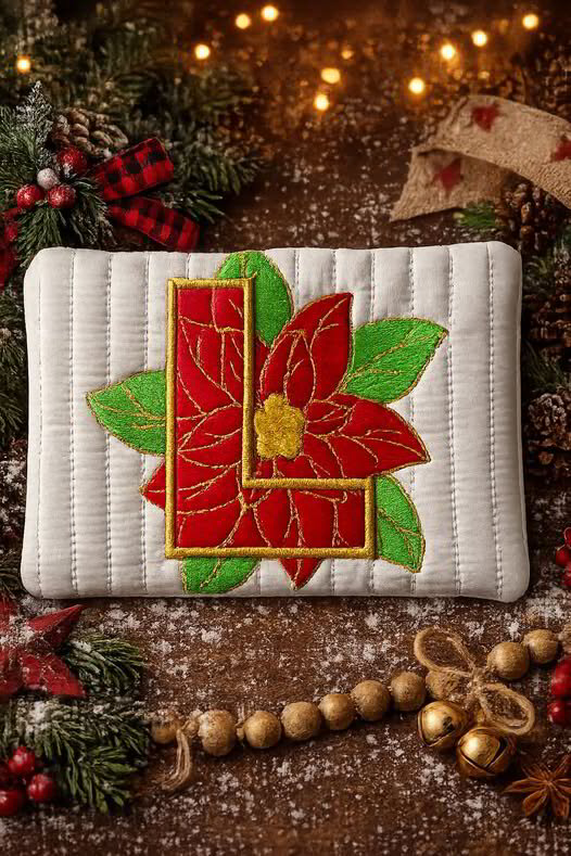 ITH POINSETTA ALPHABET LETTER L MUG RUG 5X7
