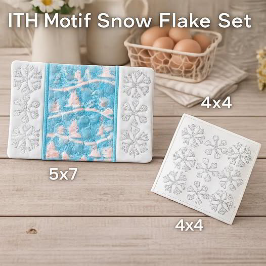 ITH SNOWFLAKE MOTIF SET  (JANUARY)