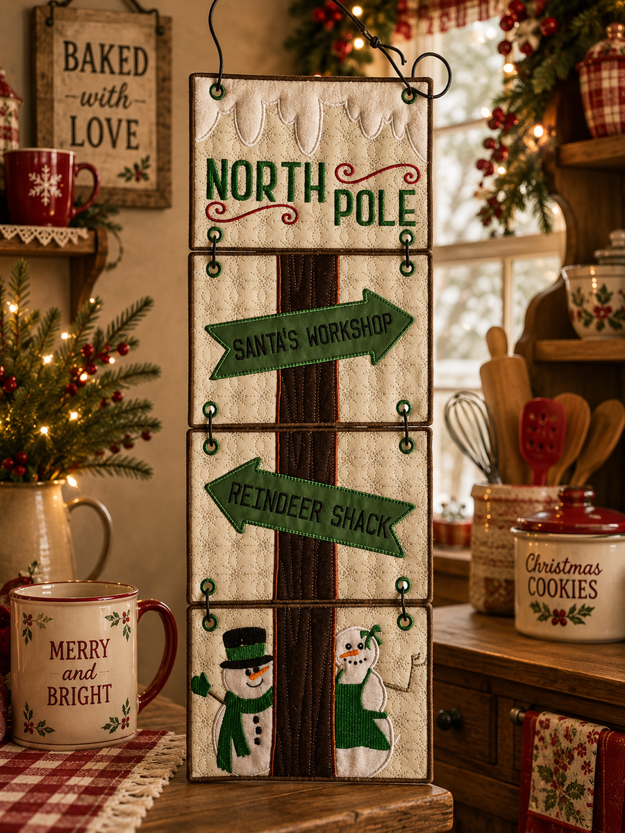 ITH NORTH POLE BANNER (4 PANELS) 5X7