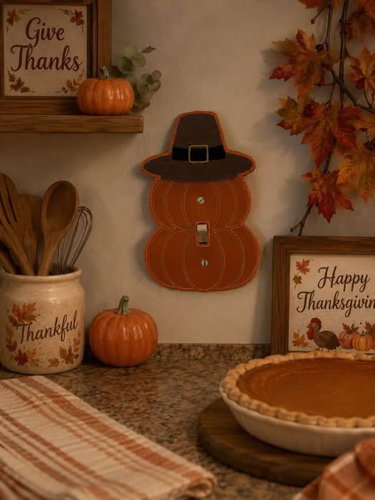 ITH PUMPKIN SWITCH PLATE COVER 4X6