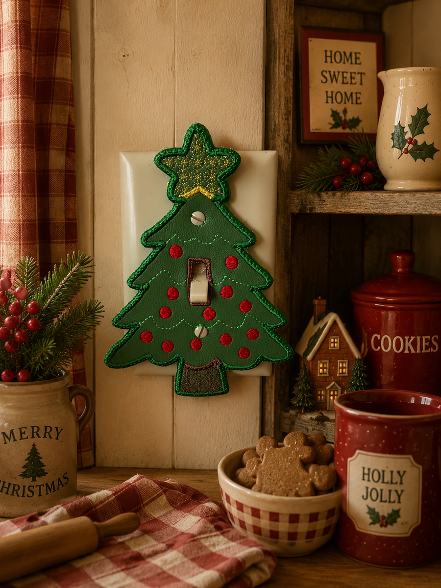 ITH CHRISTMAS TREE LIGHT SWITCH COVER 5X7