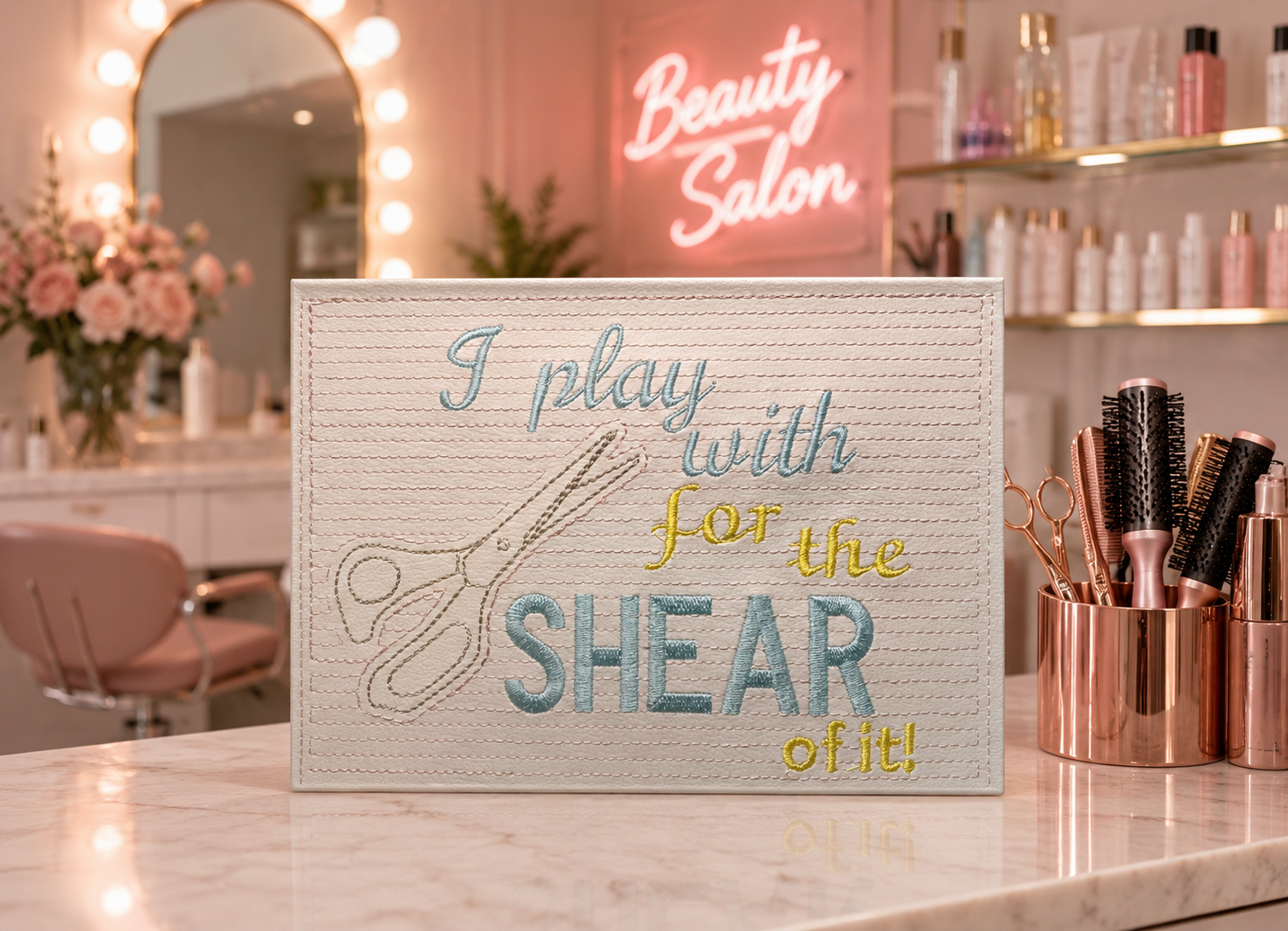 ITH I PLAY WITH SCISSORS MUG RUG 5X7