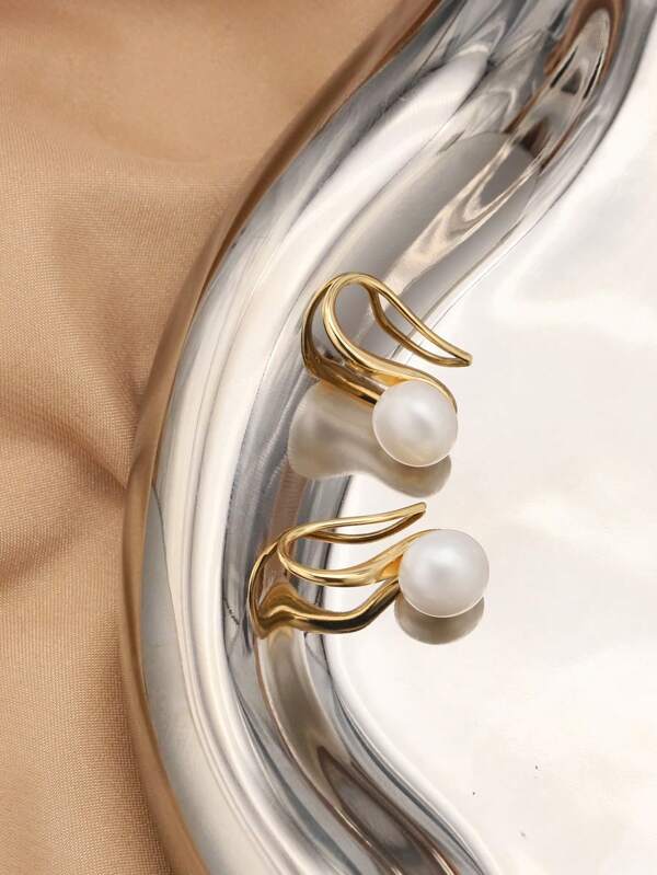 Луксозни обеци с натурални култивирани перли LEILA с бяла перла