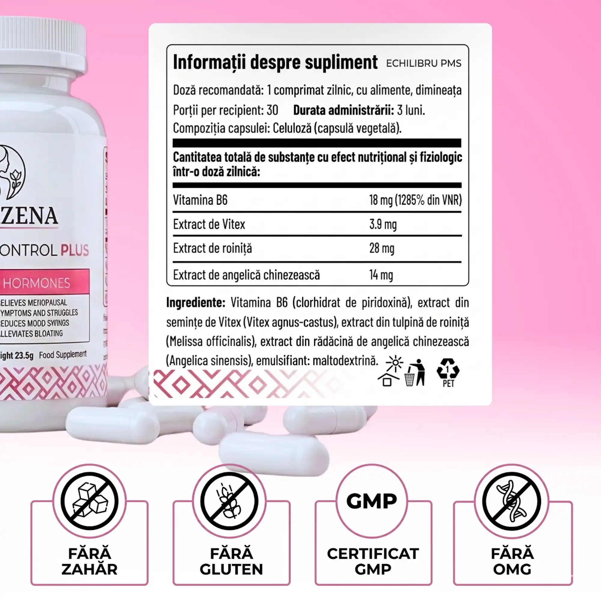 Hormone Control Plus - Îngrijire pentru femei la menopauză și perimenopauză