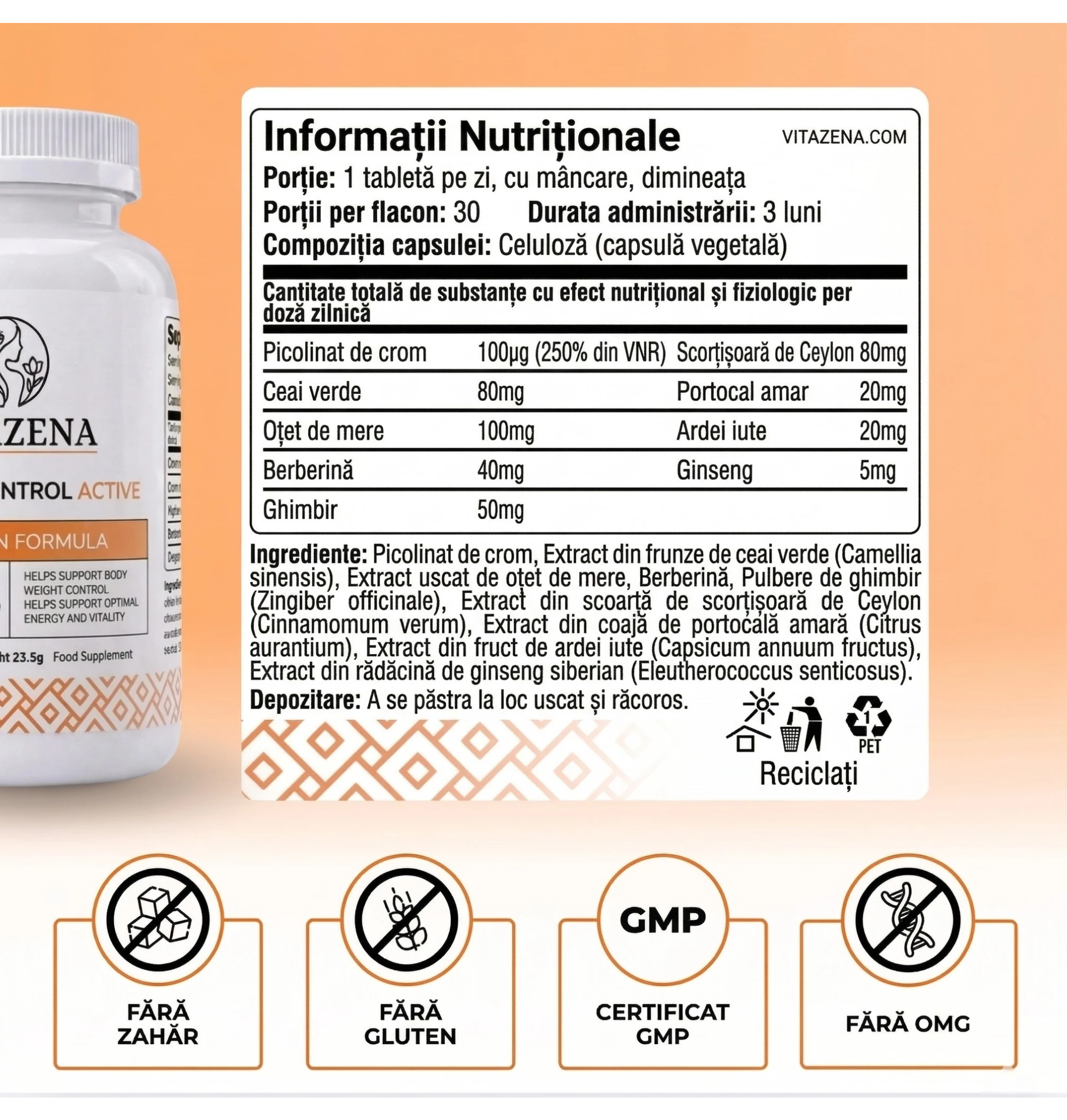 Appetite Control Active - Pentru controlul apetitului și reducerea greutății