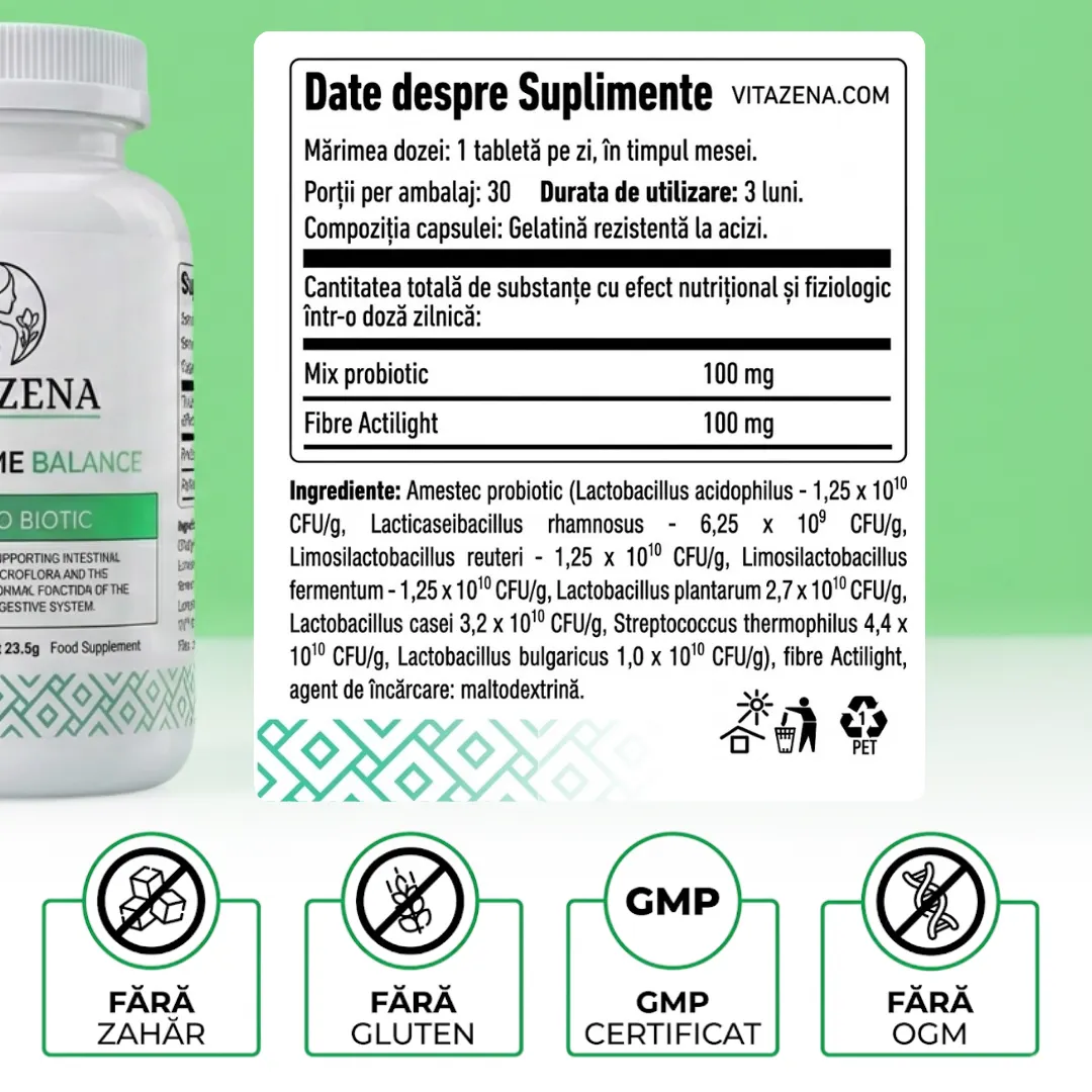 Microbiome Balance - Pentru o digestie sănătoasă și o floră intestinală echilibrată