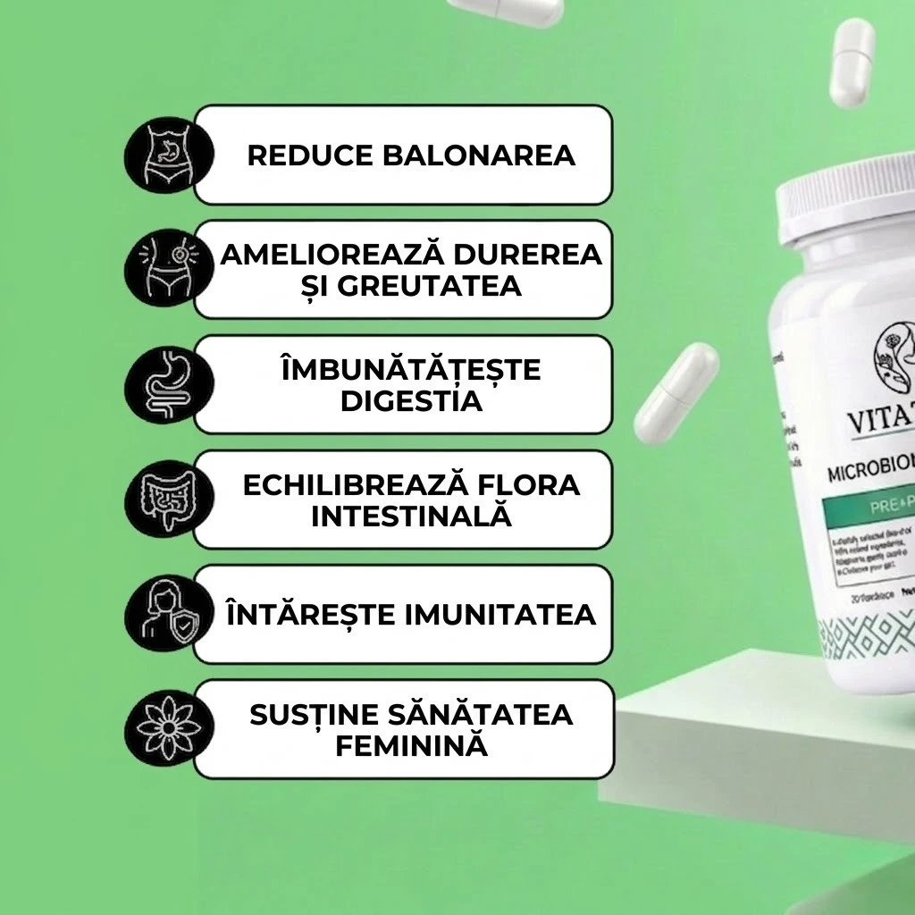 Microbiome Balance - Pentru o digestie sănătoasă și o floră intestinală echilibrată
