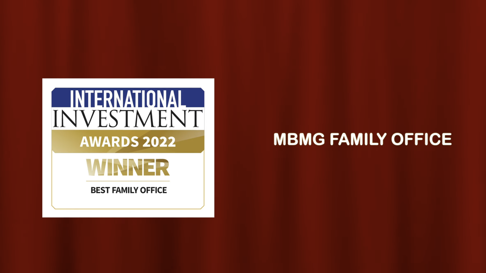 ? MBMG Wins Family Office Award 2022