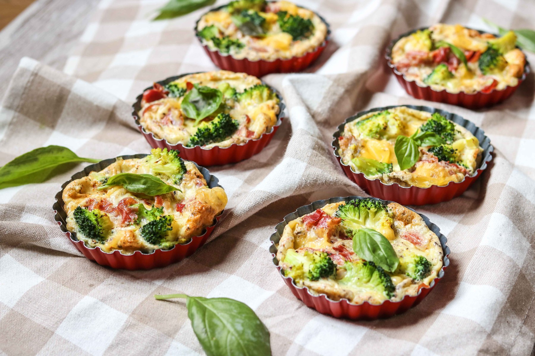 LowCarb Recipe Egg Broccoli & Ham Muffins