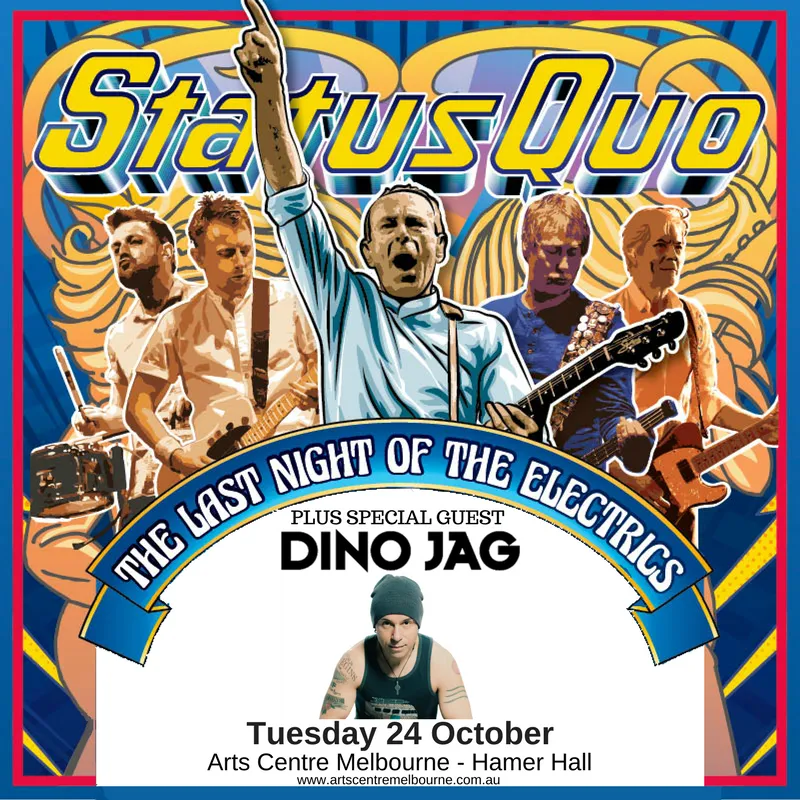 Dino Jag Confirmed to Support Status Quo at Hammer Hall (Melbourne)