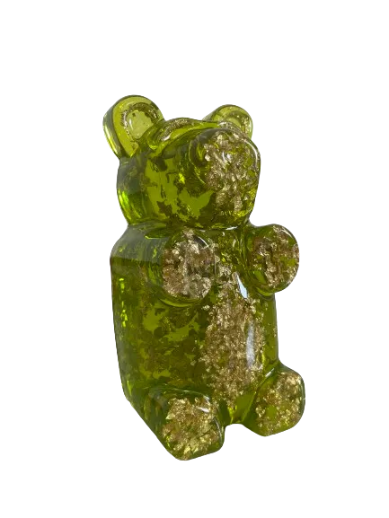 Sparkly Light Green Gummy Bear by Gaby Rivera