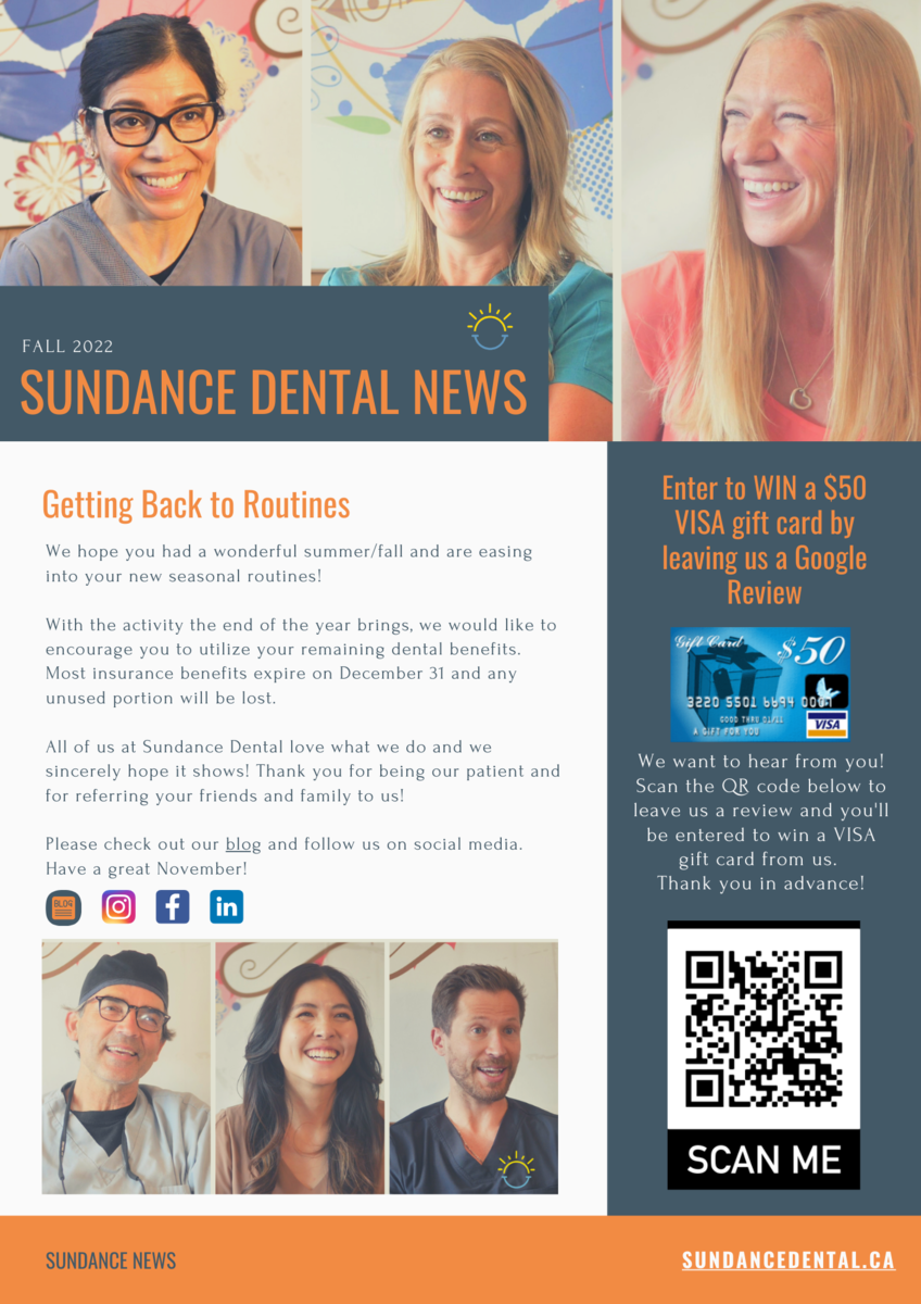 Sundance Dental Newsletter Fall 2022