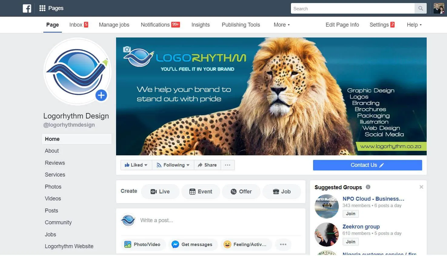 A sample of a Facebook banner image 
