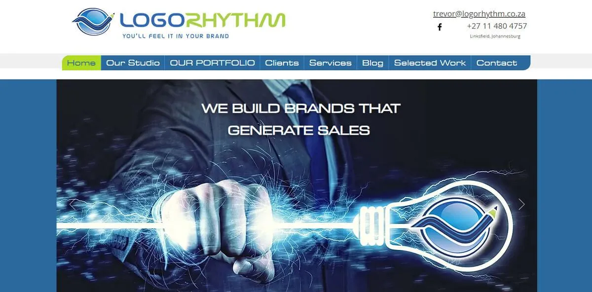 Logorhythm Graphic Design Wix Website banner