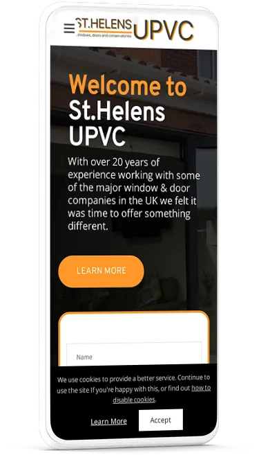 st helens upvc mobile website