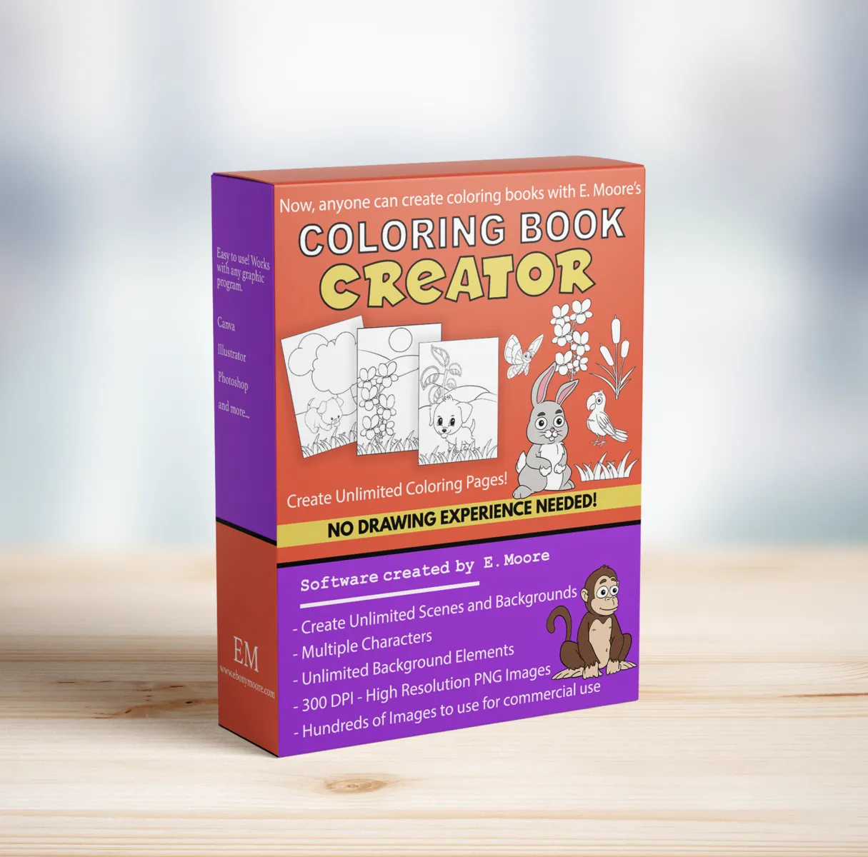 E. Moore's Coloring Book Creator Pack