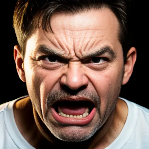 Wütender Mann zeigt Wut und Ärger ohne Emotionscoaching