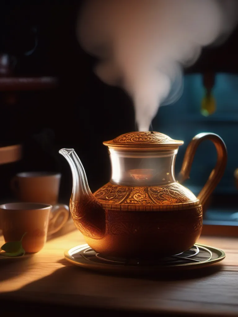 Dampfender Teekessel als Symbol für Wut und Ärger