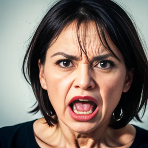 Ohne Emotionscoaching zeigt Frau zeigt Wut und Ärger