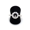 Chopard Happy Diamonds Ring aus 18K Weißgold mit Diamanten,Gr. 55,Ref.:82/6215/0