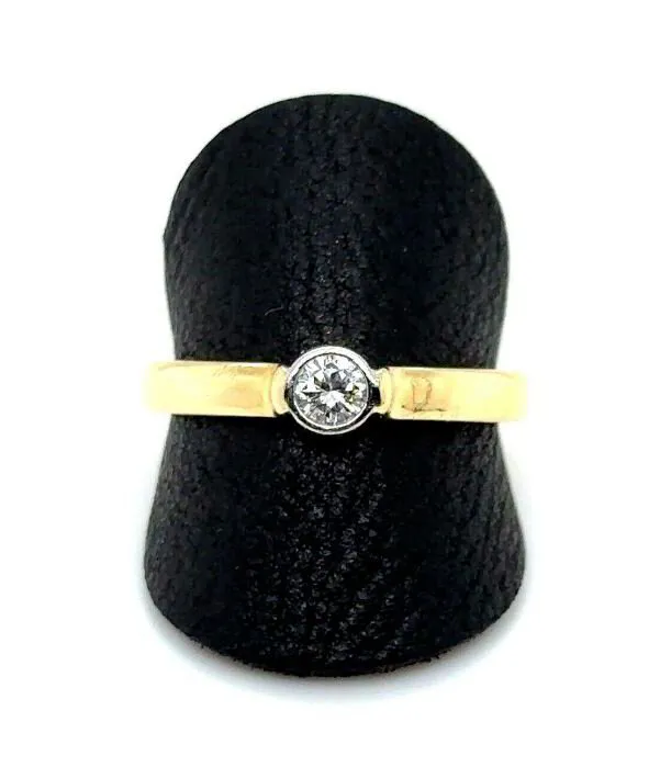 Niessing Ring aus 18K/750er Gelbgold mit Diamant, Gr. 55