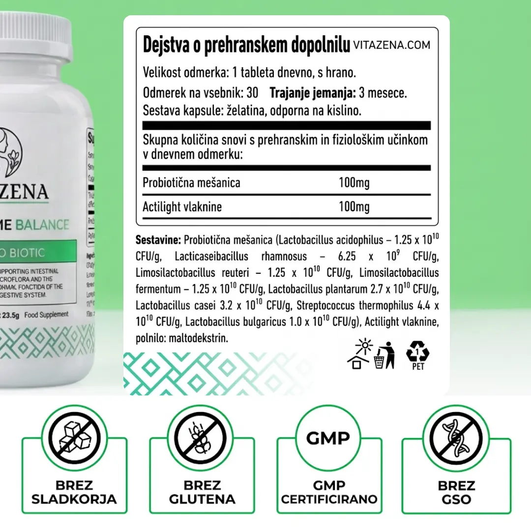 Microbiome Balance - Za zdravo prebavo in uravnoteženo črevesno mikrofloro